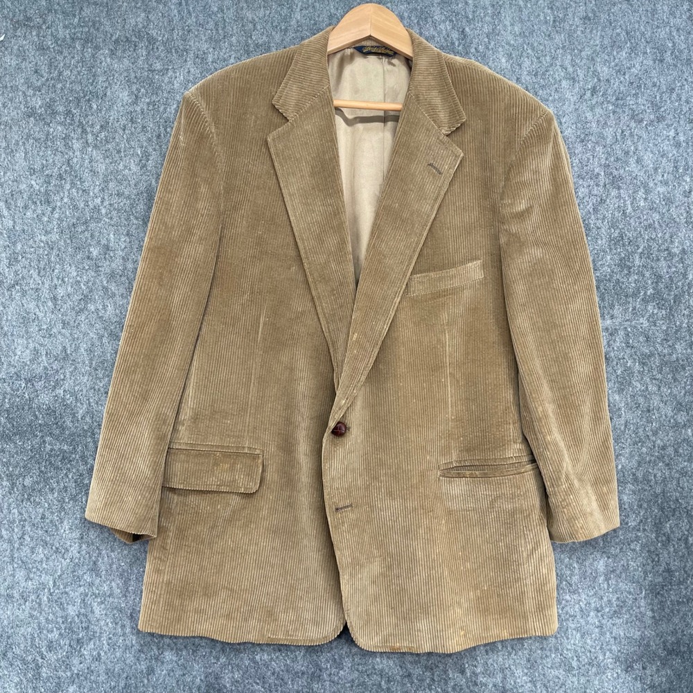 Brooks Brothers Corduroy Blazer Mens 44R Sport Coat Two Button Made in USA